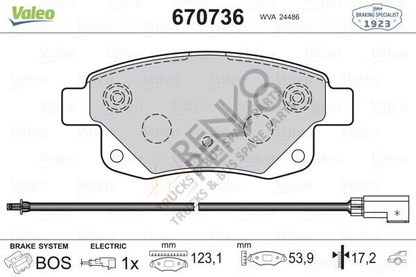 Ford Transit 2006-2014 Arası 2.2 TDCi RWD Arka Balata Valeo Marka