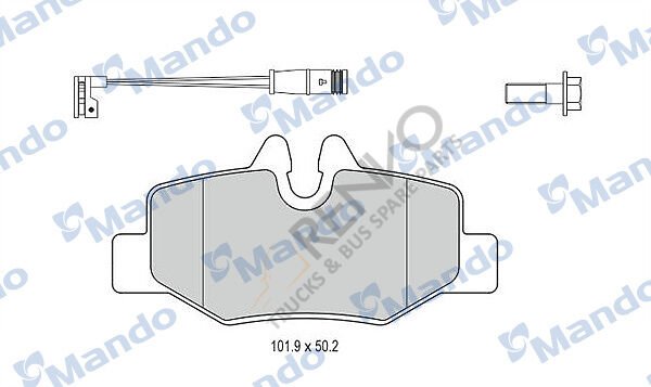 Mercedes Vito 2003-2007 Arası 113 CDI Arka Balata Mando Marka