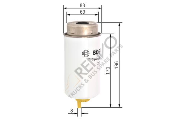 Ford Transit 2000-2006 Arası 2.4 DI RWD Mazot Yakıt Filtresi Bosch Marka