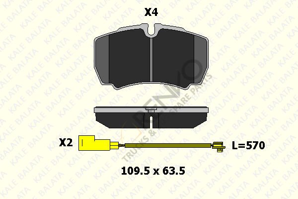 Ford Transit 2006-2014 Arası 2.2 TDCi RWD Arka Balata Kale Marka
