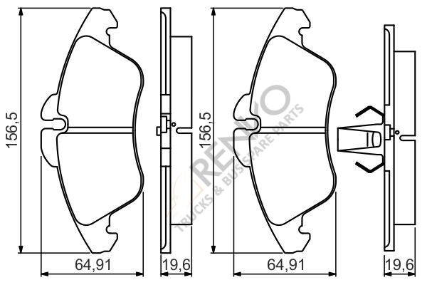 Mercedes Vito 1996-2003 Arası V 230 Ön Balata Bosch Marka