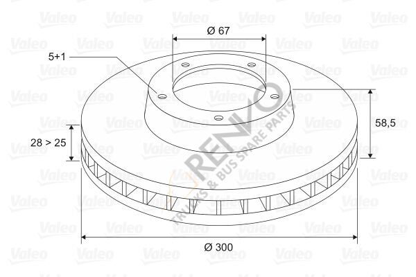 Mercedes Vito 2003-2007 Arası 113 CDI Ön Fren Diski Valeo Marka