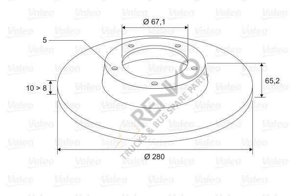 Mercedes Vito 1996-2003 Arası V 200 Arka Fren Diski Valeo Marka