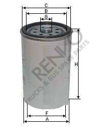 RENAULT TRUCKS D WİDED NARROW EU6 VOLVO MERCEDES IVECO LIEBHERR YAKIT FİLTRESI Oem : 7421088099, 21088101, 0004771602, 504086268, 11081663, 04291642