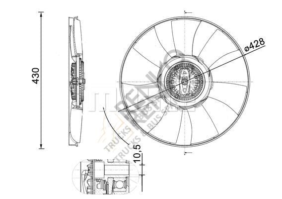 Volkswagen Crafter 2016-2020 Arası 2.0 TDI Radyatör Fan ve Motoru Mahle Marka