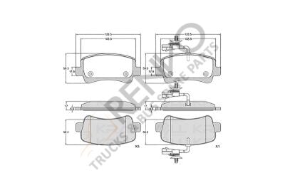 Renault Master III Movano  Arka Fren Balatası     Oem : 440601146R, Kraftvallo 07010058