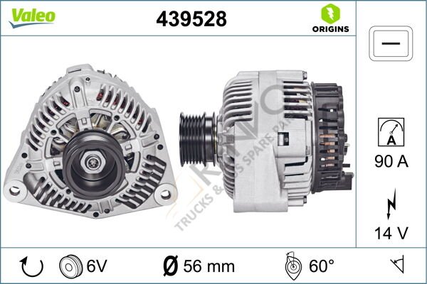 Mercedes Sprinter 1995-2012 Arası 314 Alternatör Valeo Marka