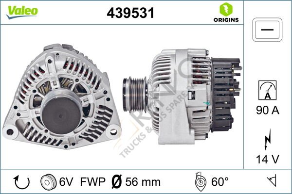 Mercedes Vito 1996-2003 Arası 110 TD 2.3 Alternatör Valeo Marka