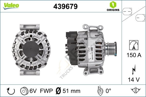 Mercedes Sprinter 2006-2010 Arası 313 CDI 4x4 Alternatör Valeo Marka