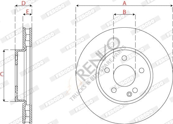 Mercedes Vito 2014-2018 Arası 111 CDI Ön Fren Diski Ferodo Marka