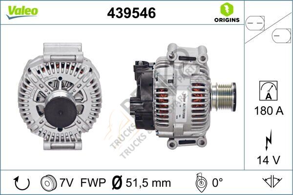 Mercedes Sprinter 2006-2010 Arası 319 CDI / BlueTEC Alternatör Valeo Marka