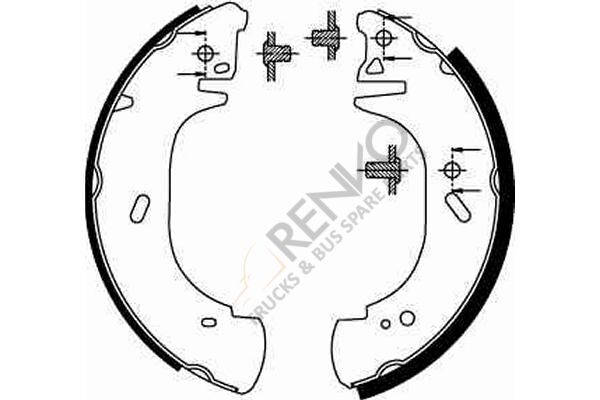 Ford Transit 1994-2000 Arası 2.0 Arka Fren Pabuçlu Balata TRW Marka