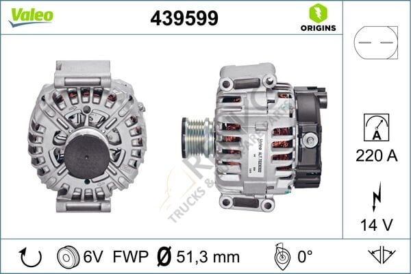 Mercedes Sprinter 2006-2010 Arası 513 CDI 4x4 Alternatör Valeo Marka