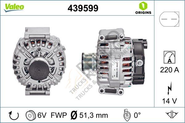 Mercedes Sprinter 2006-2010 Arası 313 CDI Alternatör Valeo Marka