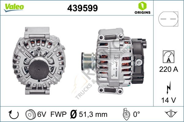 Mercedes Sprinter 2006-2010 Arası 215 CDI Alternatör Valeo Marka