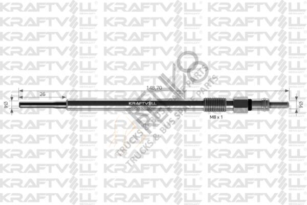 Mercedes Sprinter 2006-2010 Arası 513 CDI 4x4 Kızdırma Bujisi Kraftvoll Marka