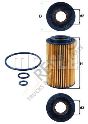 Mercedes Sprinter 2006-2010 Arası 513 CDI 4x4 Yağ Filtresi Mahle Marka