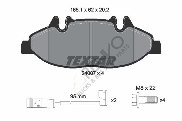 Mercedes Vito 2003-2007 Arası 111 CDI Ön Balata Textar Marka