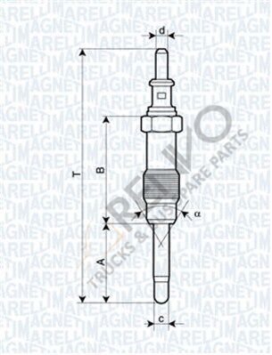 Mercedes Sprinter 1995-2006 Arası 210 D Kızdırma Bujisi Magneti Marelli Marka