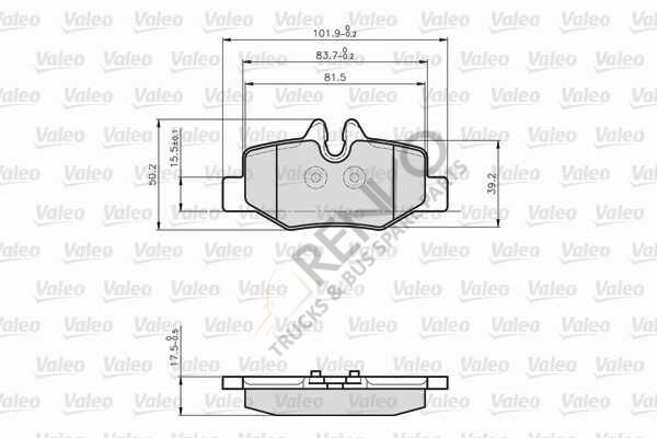 Mercedes Vito 2003-2007 Arası 116 CDI Arka Balata Valeo Marka