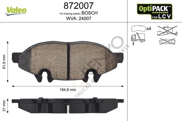 Mercedes Vito 2003-2007 Arası 111 CDI Ön Balata Valeo Marka