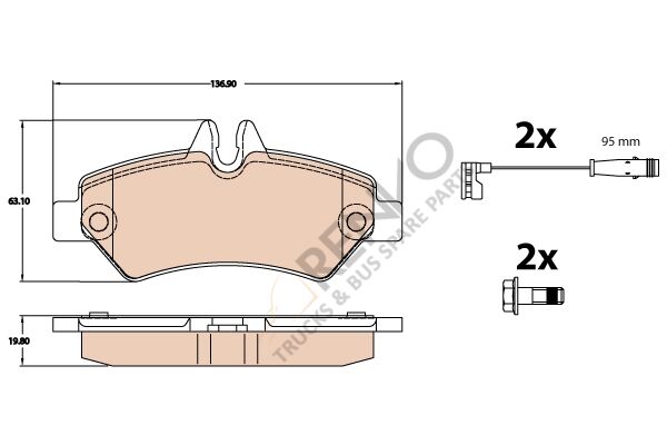 Mercedes Sprinter 2006-2010 Arası 513 CDI 4x4 Arka Balata TRW Marka