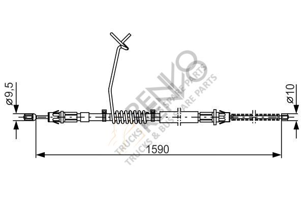 Ford Transit 2000-2006 Arası 2.3 16V RWD Arka Sol El Fren Teli Bosch Marka