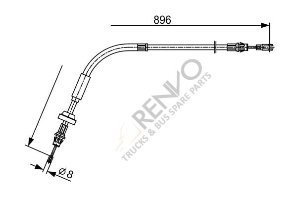 Ford Transit 2012-2016 Arası 2.2 TDCi Ön El Fren Teli Bosch Marka