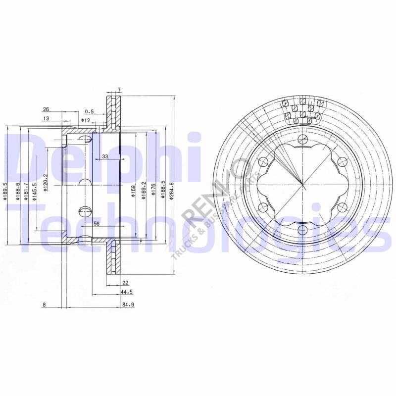 Mercedes Sprinter 1995-2012 Arası 312 D 2.9 Arka Fren Diski Delphi Marka