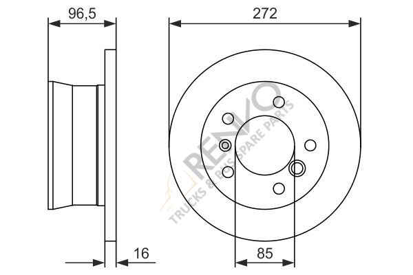 Mercedes Sprinter 1995-2012 Arası 308 D 2.3 Arka Fren Diski Bosch Marka