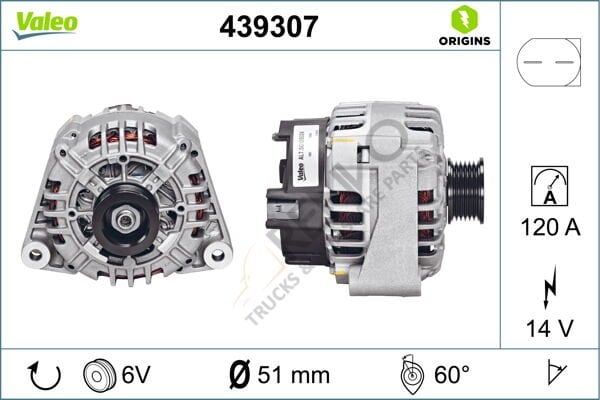 Mercedes Vito 2003-2007 Arası 122 CDI Alternatör Valeo Marka