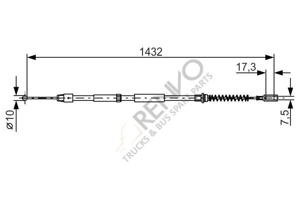 Volkswagen Crafter 2006-2016 Arası 2.5 TDI Arka Sağ-Sol Uyumlu El Fren Teli Bosch Marka