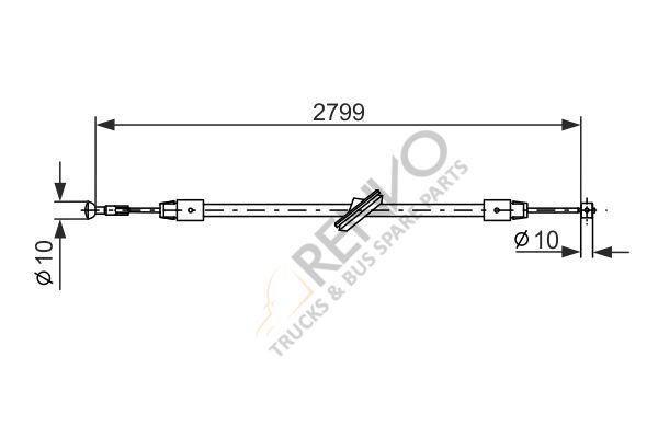 Mercedes Vito 2003-2007 Arası 110 CDI Ön El Fren Teli Bosch Marka