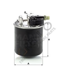 Mercedes Vito 2003-2007 Arası 122 CDI Sensörlü Yakıt Filtresi Mann Marka