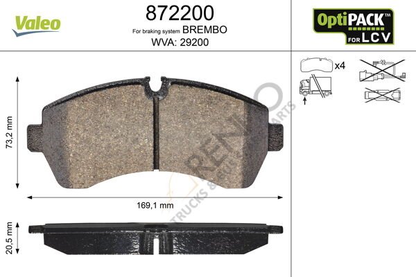 Mercedes Sprinter 2006-2010 Arası 509 CDI Ön Balata Valeo Marka
