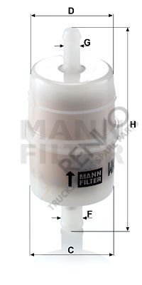 Mercedes Vito 2003-2007 Arası 122 CDI Havalı Süspansiyon Yakıt Filtresi Mann Marka