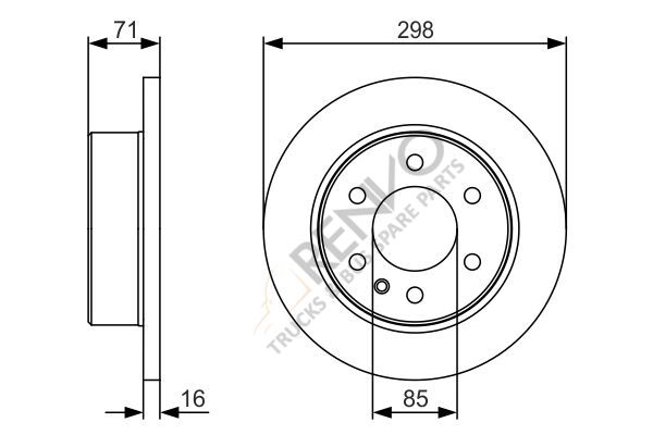 Mercedes Sprinter 2006-2010 Arası 319 CDI / BlueTEC Arka Fren Diski Bosch Marka