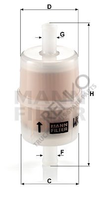 Mercedes Sprinter 2006-2010 Arası 318 CDI Havalı Süspansiyon Yakıt Filtresi Mann Marka