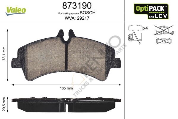 Mercedes Sprinter 2006-2010 Arası 511 CDI Arka Balata Valeo Marka